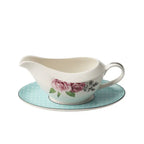 JENNA CLIFFORD – Wavy Rose Gravy Boat With Saucer