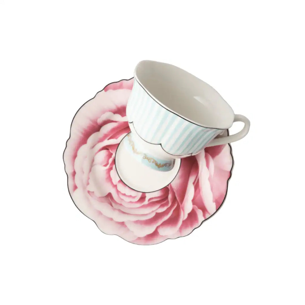 JENNA CLIFFORD – Wavy Rose Cup & Saucer