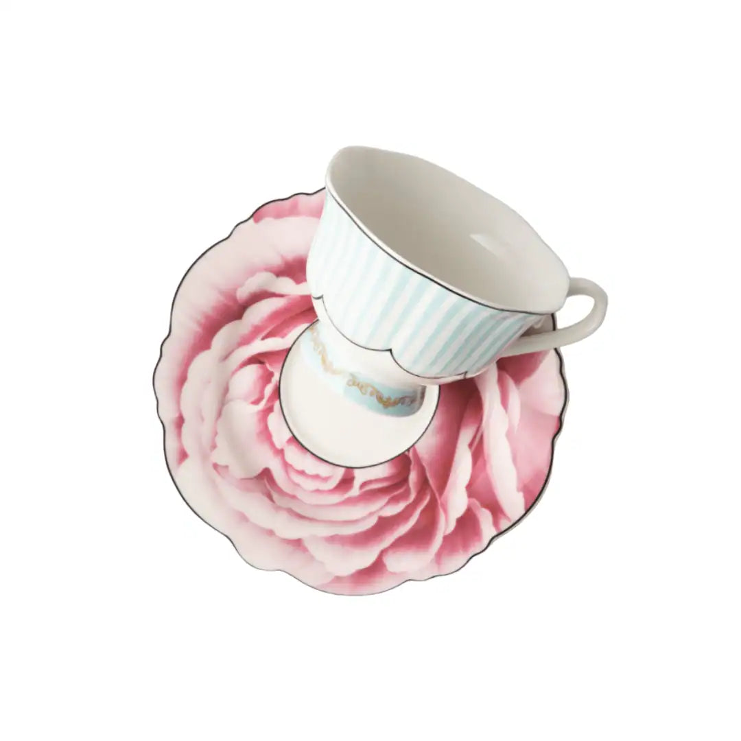 JENNA CLIFFORD – Wavy Rose Cup & Saucer