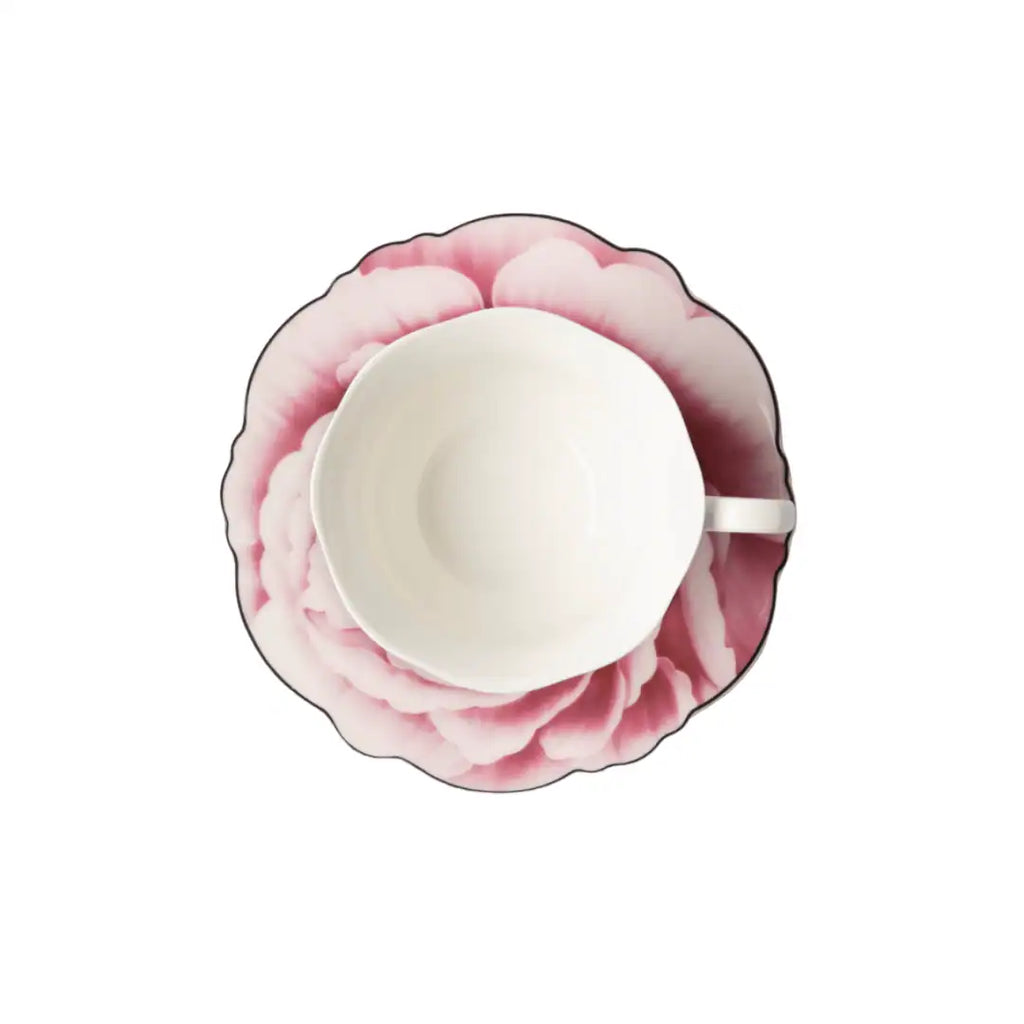 JENNA CLIFFORD – Wavy Rose Cup & Saucer
