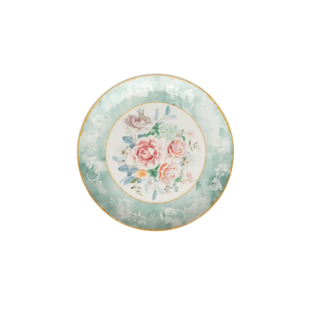 JENNA CLIFFORD – Green Floral Side Plate Set of 4
