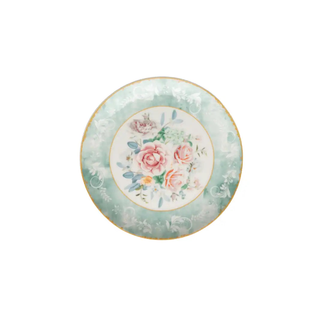 JENNA CLIFFORD – Green Floral Side Plate Set of 4