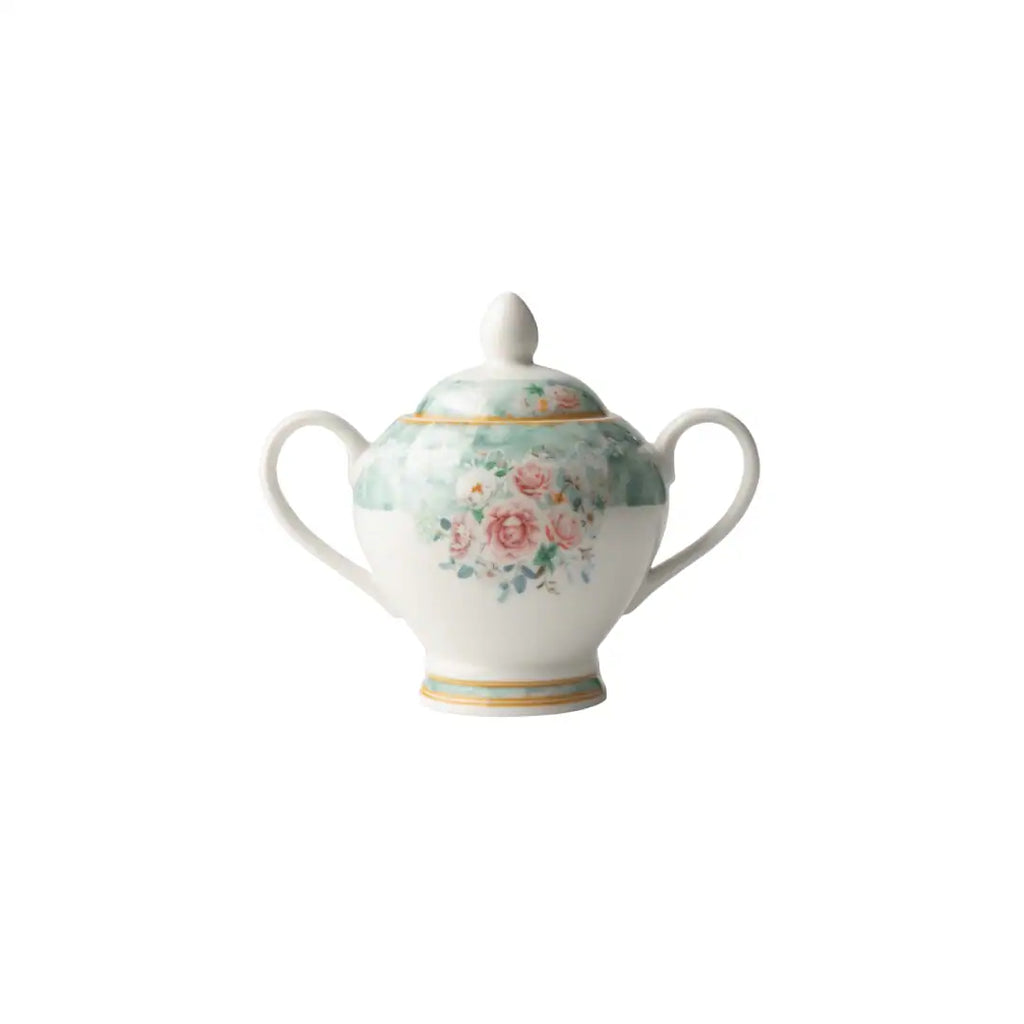 JENNA CLIFFORD – Green Floral Sugar Pot