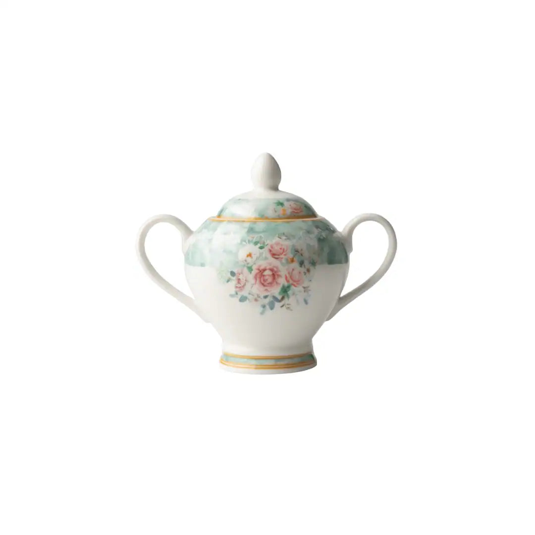 JENNA CLIFFORD – Green Floral Sugar Pot