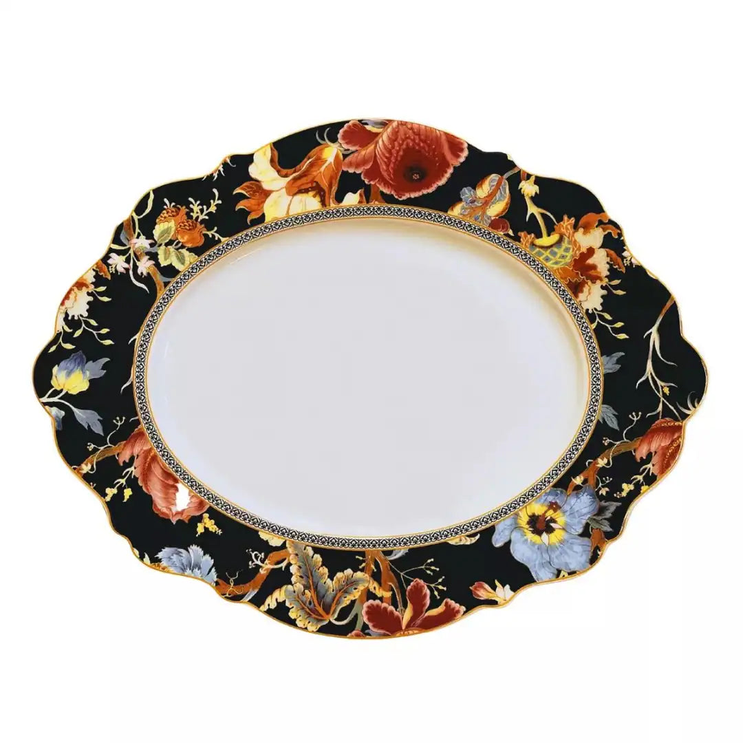 JENNA CLIFFORD – Midnight Bloom Oval Platter