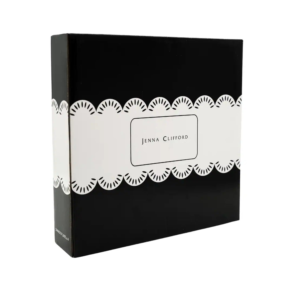 JENNA CLIFFORD – Black Rose Dinner Plate Set of 4