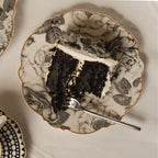 JENNA CLIFFORD – Black Rose Side Plate Set of 4