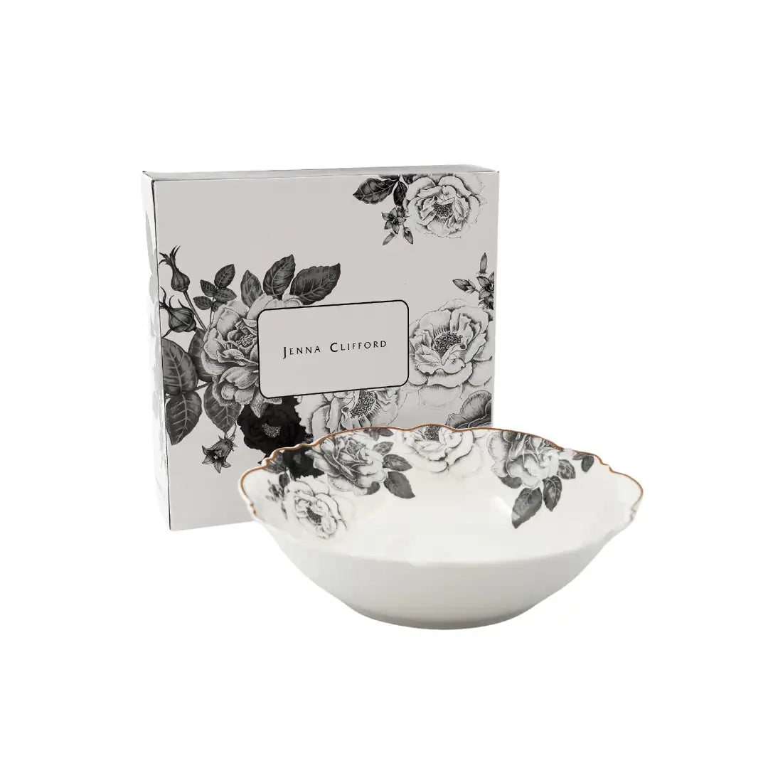 JENNA CLIFFORD – Black Rose Cereal Bowl Set of 4