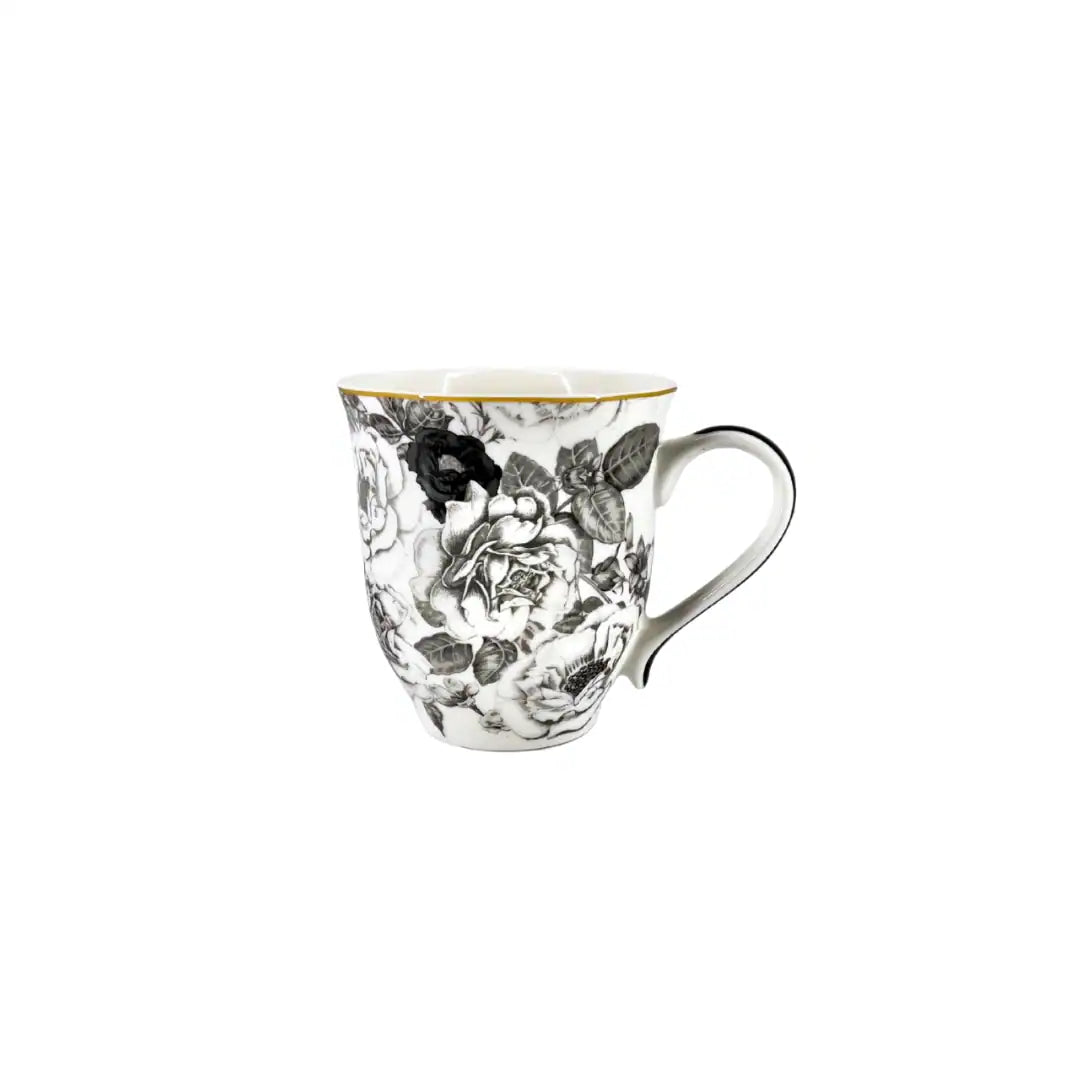 JENNA CLIFFORD – Black Rose Mug in Gift Box
