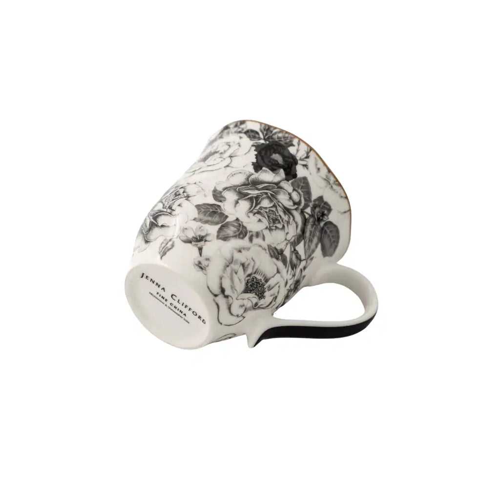 JENNA CLIFFORD – Black Rose Mug in Gift Box