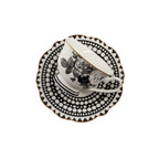 JENNA CLIFFORD – Black Rose Cup & Saucer in Gift Box