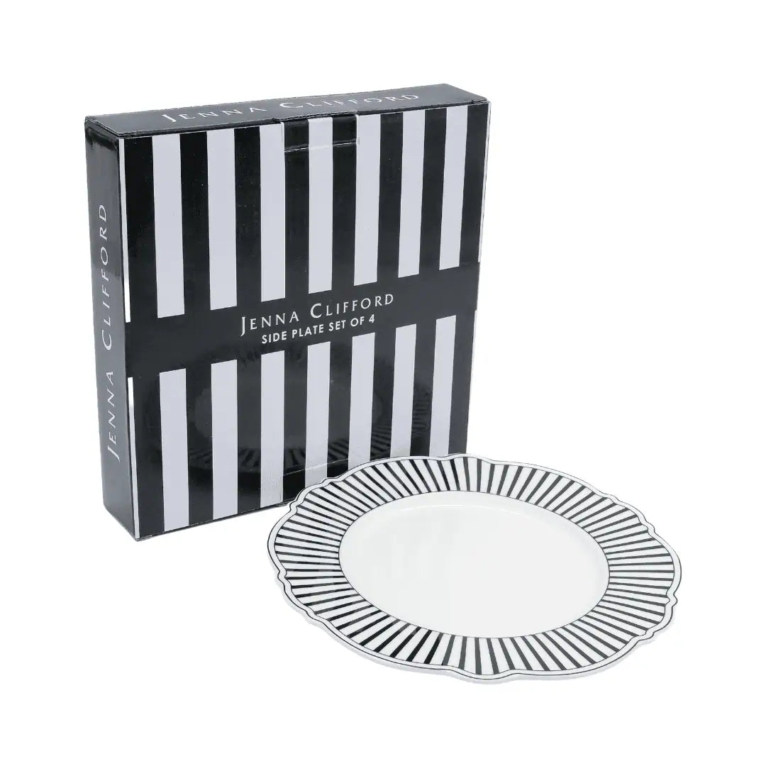 JENNA CLIFFORD – Ivory Noir Side Plate Set of 4