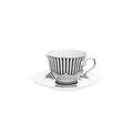 JENNA CLIFFORD – Ivory Noir Cup & Saucer Set of 4