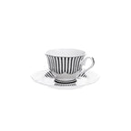 JENNA CLIFFORD – Ivory Noir Cup & Saucer Set of 4