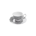 JENNA CLIFFORD – Ivory Noir Cup & Saucer Set of 4