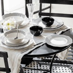 JENNA CLIFFORD – Ivory Noir Cup & Saucer Set of 4