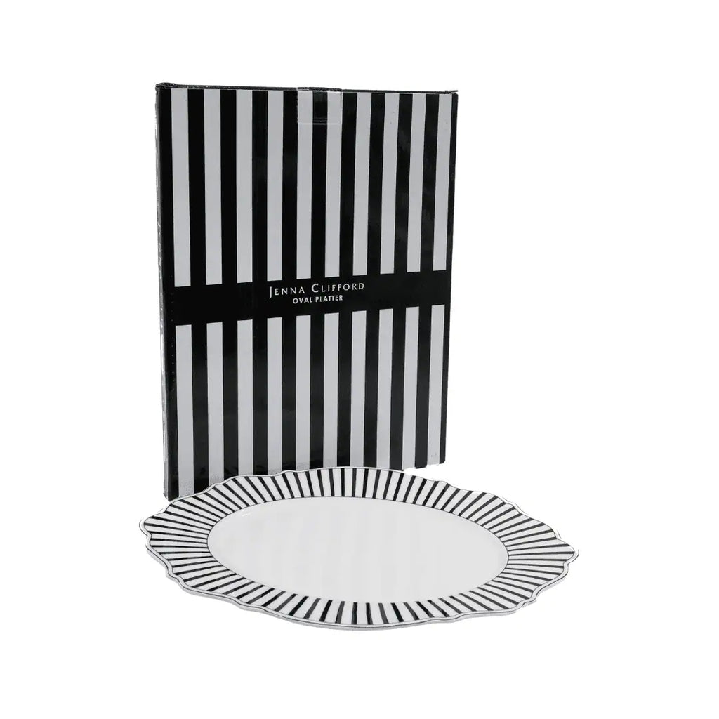 JENNA CLIFFORD – Ivory Noir Oval Platter