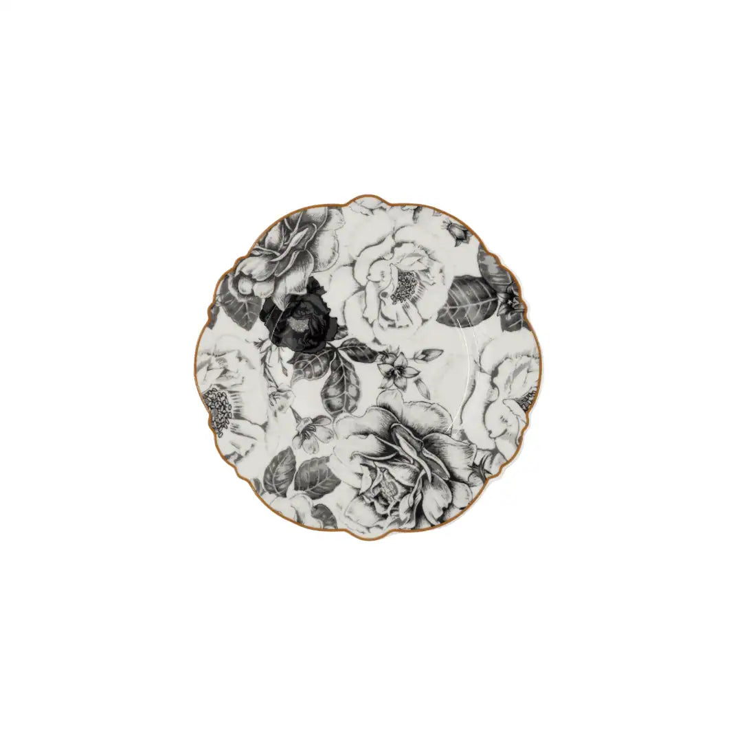 JENNA CLIFFORD – Black Rose Side Plate Set of 4
