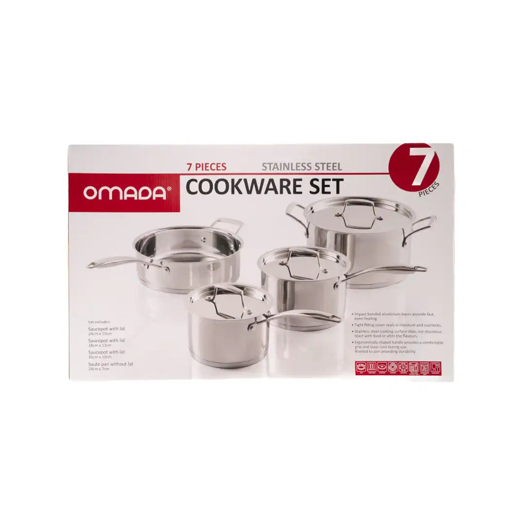 OMADA – 7-piece Stainless Steel Cookware Set