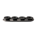 OMADA – Irregular Dark Grey Plate with 4 Bowls